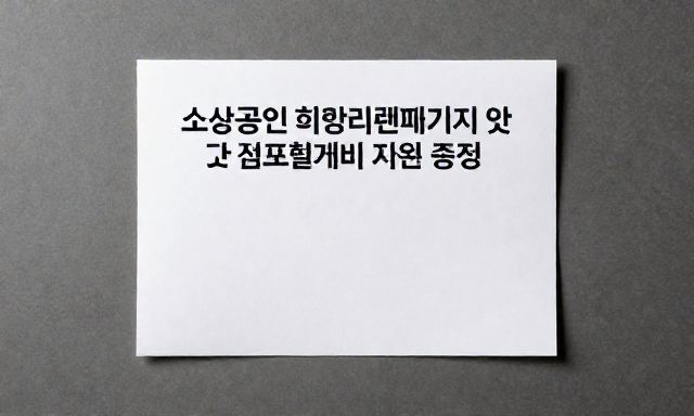소상공인희망리턴패키지 관련 이미지 - 소상공인희망리턴패키지 신청 방법 및 점포철거비 지원 총정리